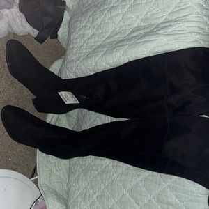 black knee high boots